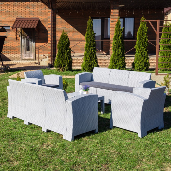 Комплект Royal Family GRAND LANA LUX DINING XL светло-серый